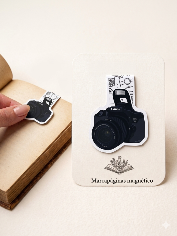 Marcapáginas Magnético Cámara Canon.