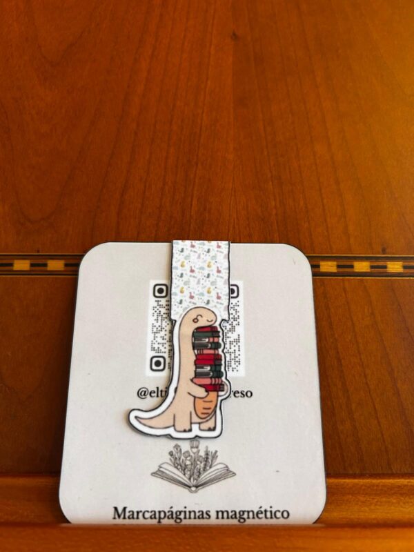 Marcapáginas Magnético Dino con Libros.